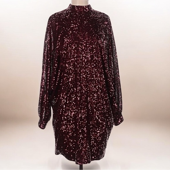 Trina Turk Dresses & Skirts - Trina Turk NWT Burgundy Sequin Mini Dress, Cocktail, Date Night